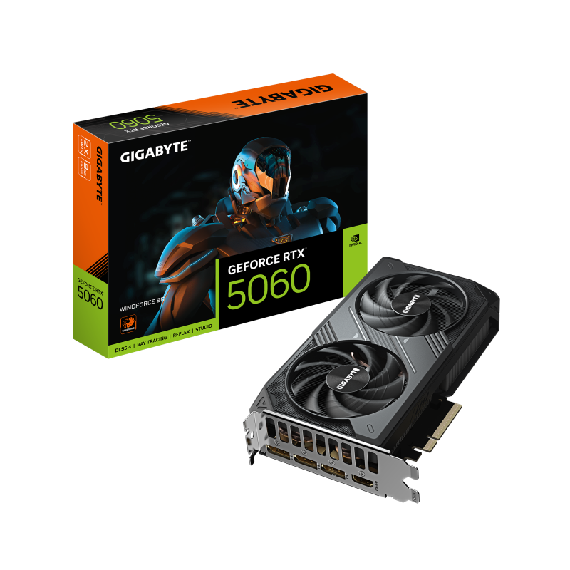 Placa video Gigabyte GeForce RTX 5060 WINDFORCE, 8GB GDDR7, PCI
