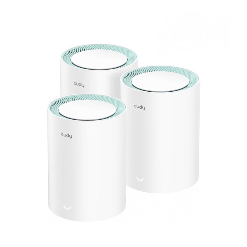 Sistem Mesh dual band wireless Gigabit Cudy ROUT-WLESS-M1300/2-CDY, 2.4/5 GHz,