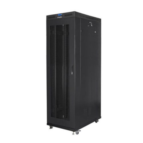 Cabinet rack Lanberg 19" 42U/800X1200, Self-assembly, RAL9004, greutate 139 kg,