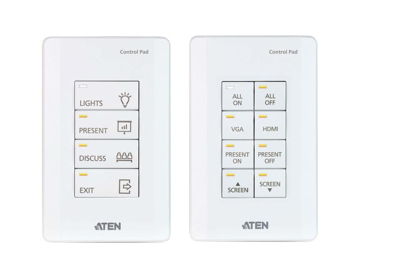 Aten 8-button Control Pad (US, 1 Gang), 4~8 buttons customizable
