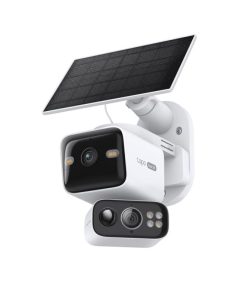 Solar-Powered Dual-Lens Pan/Tilt Cam kit, 1/2.8" Progressive Scan CMOS Sensor,