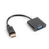 Cablu adaptor DisplayPort(M) 1.1  VGA(F) 20 cm negru