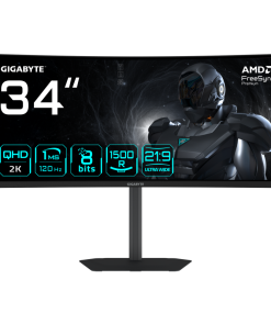 Monitor Gaming GIGABYTE GS34WQCA, 34", 3440 x 1440 pixeli, Black