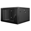 Dulap rack de perete 19", 6U, 600x600 mm, negru, V2