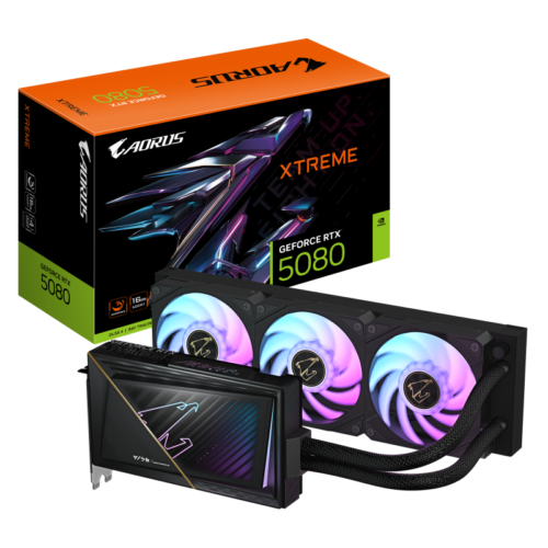 Placa Video GIGABYTE AORUS GEFORCE RTX 5080 XTREME WATERFORCE 16GB