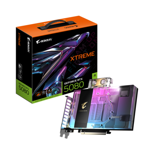 Placa Video GIGABYTE AORUS GEFORCE RTX 5080 XTREME WATERFORCE WB