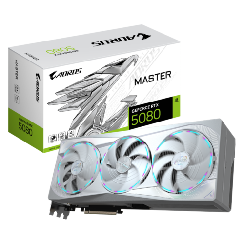 Placa Video GIGABYTE AORUS GEFORCE RTX 5080 MASTER ICE 16GB