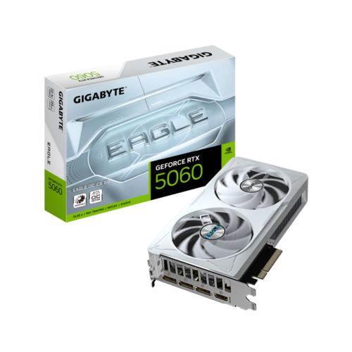 Placa Video GIGABYTE GEFORCE RTX 5060 EAGLE OC ICE 8GB