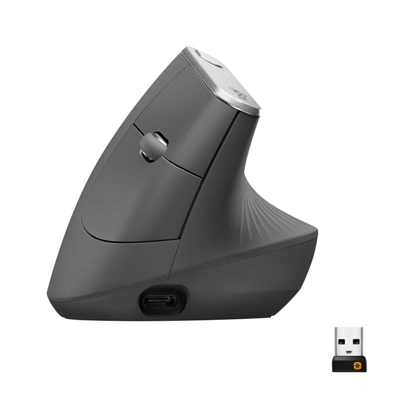 Mouse Wireless Logitech MX Vertical, 4000 dpi, Gri