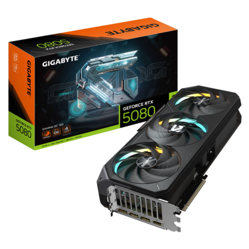 Placa Video GIGABYTE GEFORCE RTX 5080 GAMING OC 16GB GDDR7