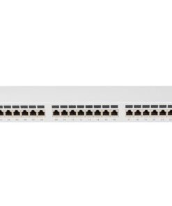Patch panel 24 porturi 1U 19" Cat.6A FTP cu organizator