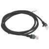 Patch cord Cat.5e UTP 1,5 m negru, Fluke Passed