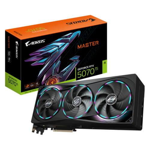 Placa Video GIGABYTE AORUS GEFORCE RTX 5070 TI MASTER 16GB