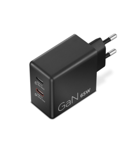 Incarcator Laptop Lenovo Dual USB-C 65W GaN, 65W, Negru, 1