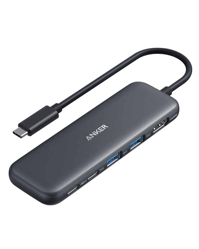 Docking station ANKER 332, USB Type-C, 85W, Gri, 2 ani
