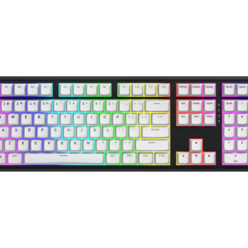 Tastatura Mecanica Gaming HATOR Skyfall Wireless 100, RGB, Wireless, Alb-Negru