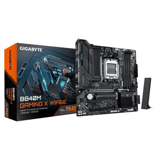 GIGABYTE B840M GAMING X WIFI6E. Processor manufacturer: AMD, Processor socket: