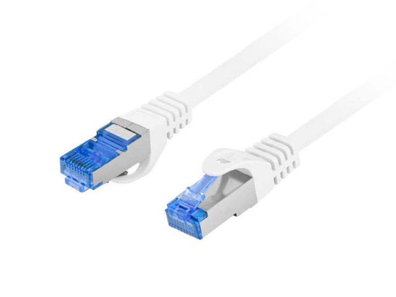 PATCHCORD CAT.6A S/FTP LSZH CCA 2M WHITE FLUKE PASSED LANBERG