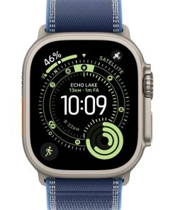 Curea pentru Apple Watch 49mm Blue/Bright Blue Trail Loop - S/M - Black