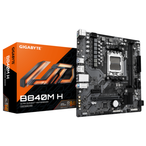 GIGABYTE B840M H. Processor manufacturer: AMD, Processor socket: Socket AM5,