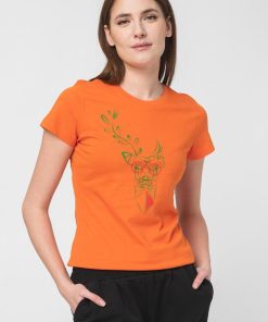 TRICOU  CERB FAMILIE FEMEI ORANGE-XS
