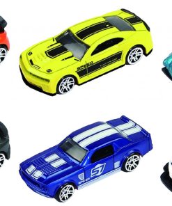 MACHETA DIE CAST, SET 6 MASINI CURSE, SCARA 1/64, 7.5CM,