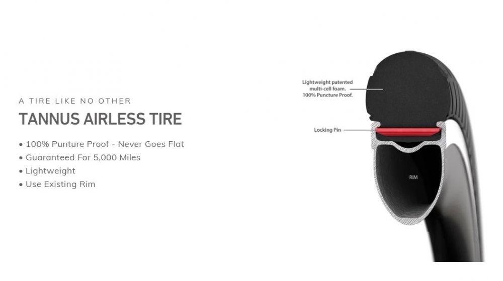 Anvelopa TANNUS Airless New Slick 700x23C Midnight Negru - imagine 10