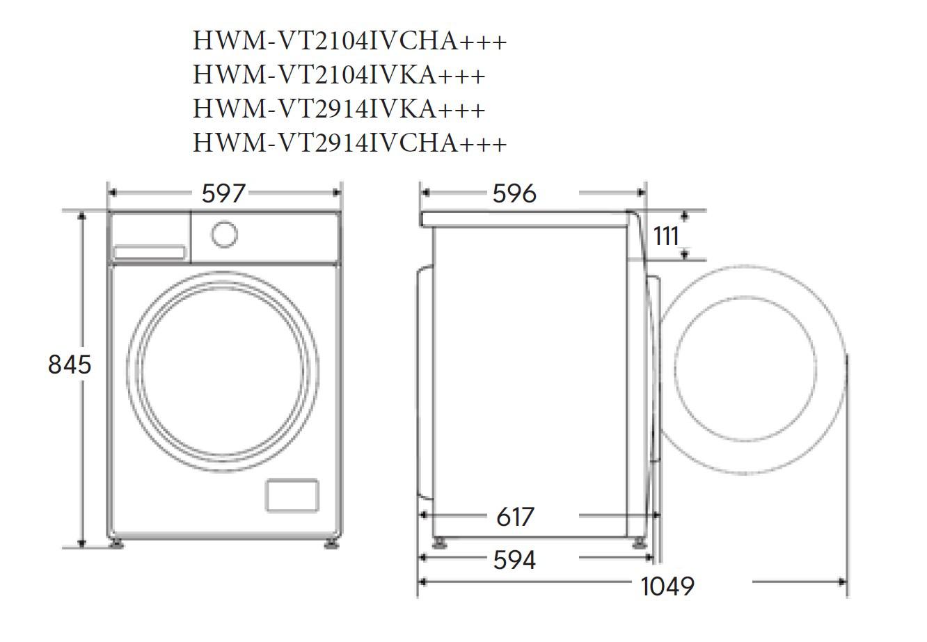 Masina de spalat rufe HEINNER HWM-VT2914IVCHA+++, 9 kg, 1400 rpm, - imagine 4