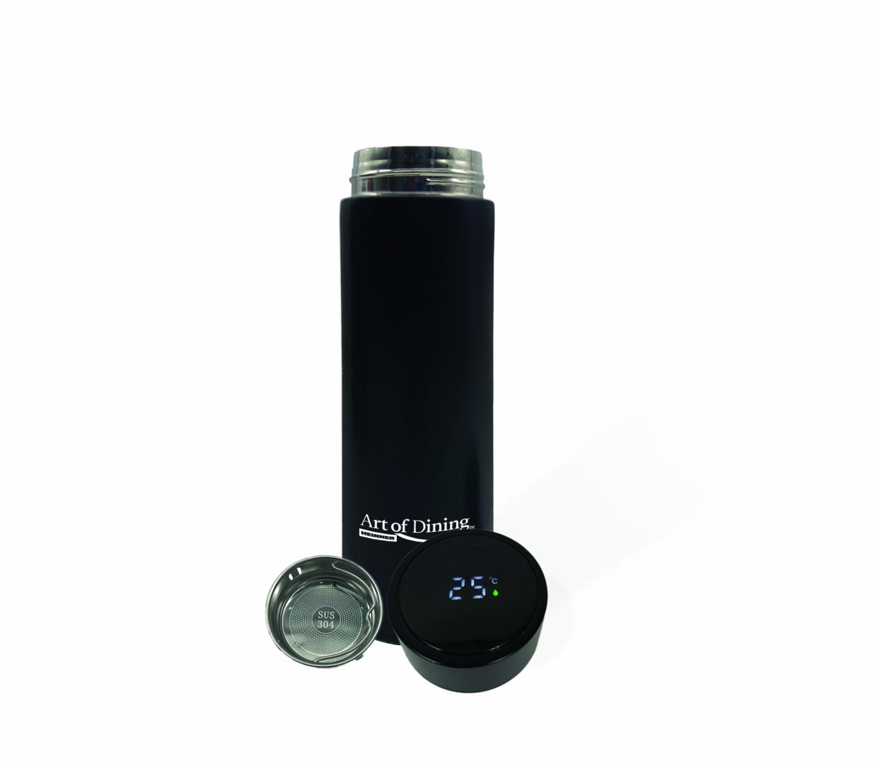 TERMOS INOX 450 ML, CU INDICATOR LED PENTRU TEMPERATURA, NEGRU, - imagine 5