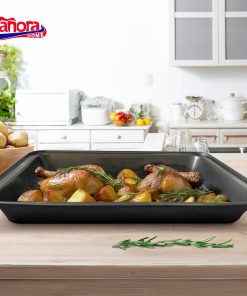 TAVA CUPTOR TEFLON 42X29X5 CM, EASY BAKE, VANORA HOME - imagine 3