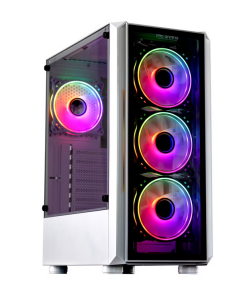 Carcasa PRO GAMING BASTION, RGB, Mid Tower, White - imagine 3