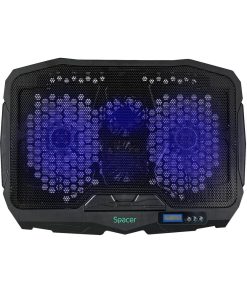 Stand Spacer notebook 17″ Gaming, sita metal, Airflow: 72CFM, 2xfan - imagine 6