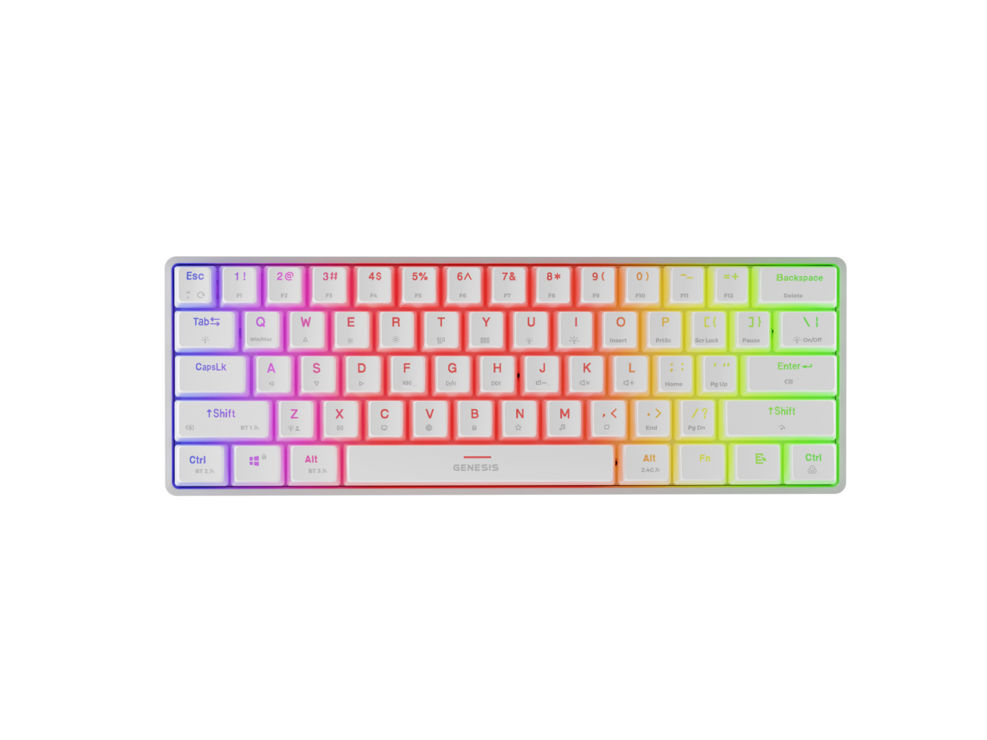 Tastatura Mecanica Gaming Genesis Thor 660 G2, RGB, Wireless, Alb - imagine 3