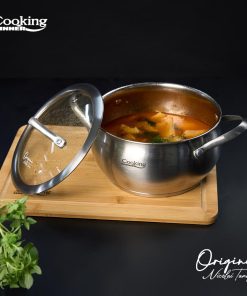 SEMIOALA INOX+CAPAC 20x11 CM, 3.3L, NICOLAI TAND, ORIGINI, COOKING BY - imagine 3