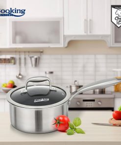 CASEROLA CU CAPAC, 16x8.5 CM, 1.6 L, TITANIUM3, COOKING BY - imagine 4