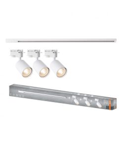 Sistem complet TRACKLIGHT OSRAM Elemental cu 3 proiectoare cu soclu