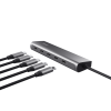Hub USB Trust Halyx, USB-C, 5 porturi, Gri