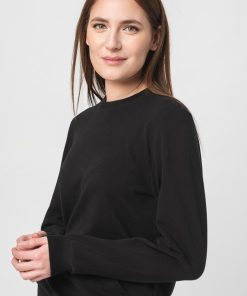 BLUZA COTON CASUAL FEMEI BLACK-XS