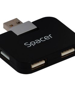 Hub USB Spacer SPH-316, USB-A, 4 porturi, Negru - imagine 3