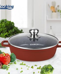 CRATITA ALUMINIU+CAPAC 24X6.5CM, 2.6L, CALABRIA, COOKING BY HEINNER - imagine 3