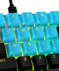 HP Gaming Keycaps Full set, HyperX Pudding, US Layout, Blue - imagine 2