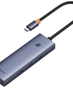 Docking station Baseus UltraJoy 4 in 1, USB Type-C, Gri,