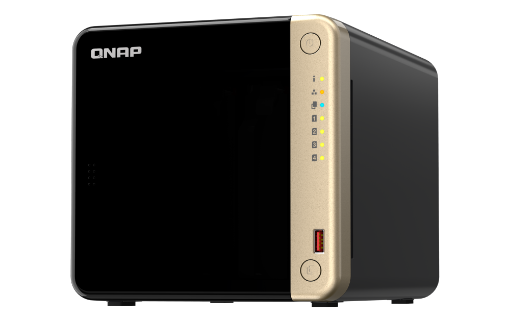 NAS QNAP 464 4-Bay, CPU Intel Celeron N5105/N5095 4-core/4-thread Processor,