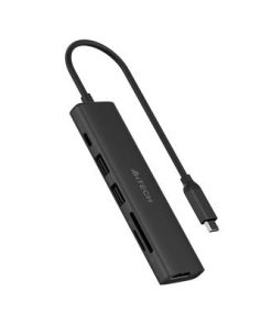 Hub USB A4TECH DST-60C-GR, USB-C, 6 porturi, HDMI, Gri