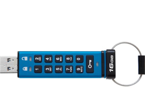 Memorie USB Kingston Keypad 200 16 GB, USB 3.2, Albastru - imagine 3