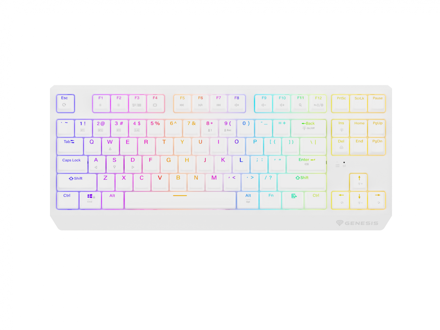 Tastatura Mecanica Gaming Genesis Thor 230 TKL, RGB, Wireless, Alb - imagine 9