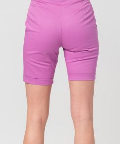 PANTALONI SCURT CASUAL FEMEI LILA S - imagine 5