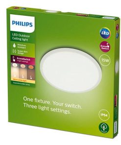 Plafoniera LED pentru exterior Philips SuperSlim, 15W, 1300 lm ,luminacalda - imagine 2