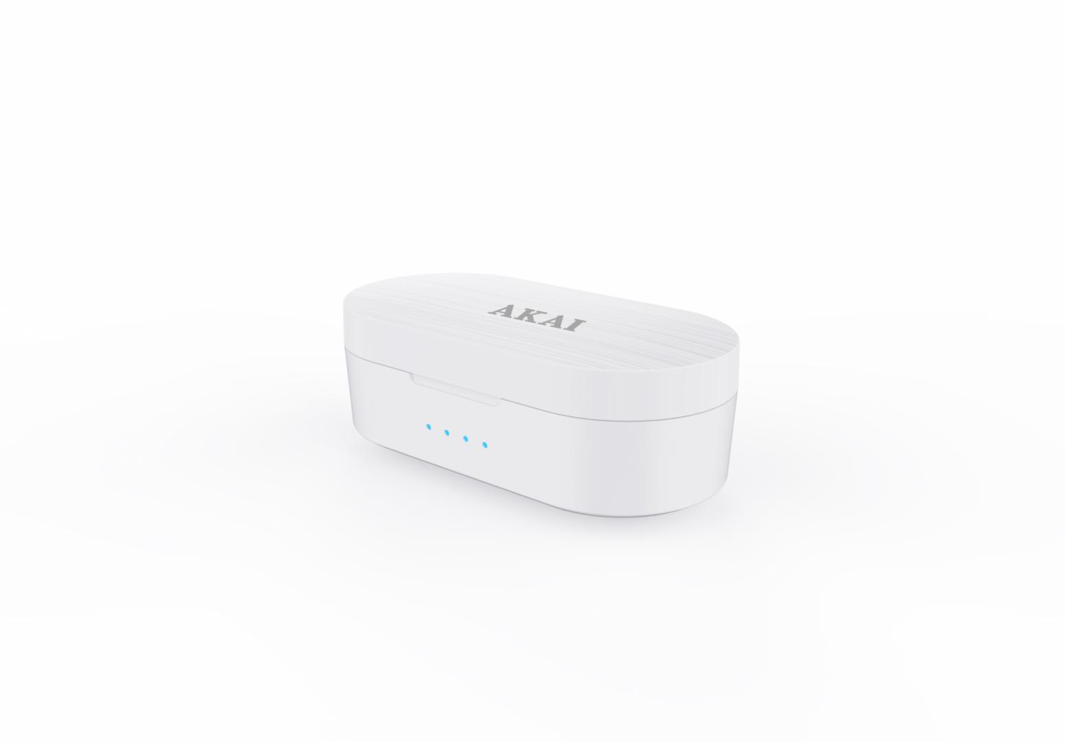 Casti Head-band AKAI BTE-J10W, Wireless, Alb - imagine 4