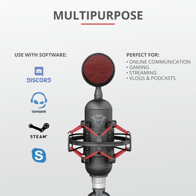 Microfon Trust GXT 244 Buzz, tip Cardioid, USB, Noise Reduction - imagine 6